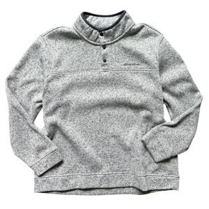 Eddie Bauer Heather Gray Snap Fleece Pullover Men’s XXL Gorpcore